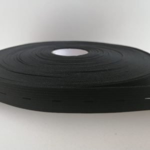 Elástico Caseado Branco ou Preto 18mm 4 caseadopreto18mm