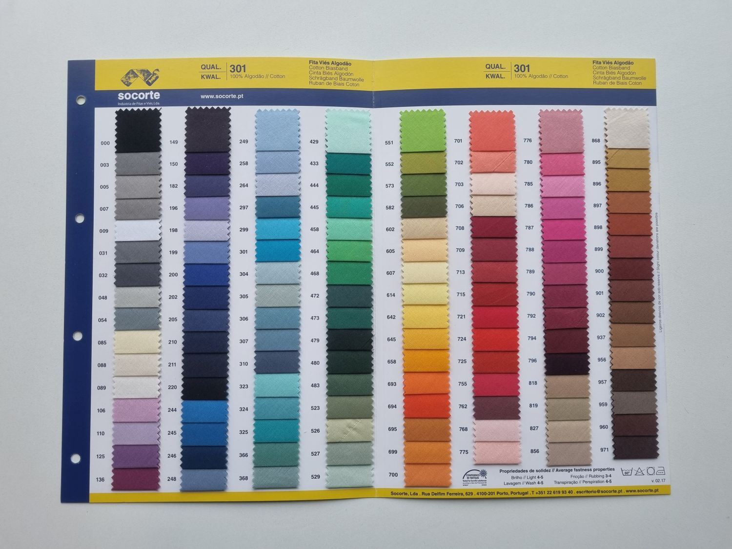 GFTA301 Cartaz Fitas Viés 100% Algodão Lisas