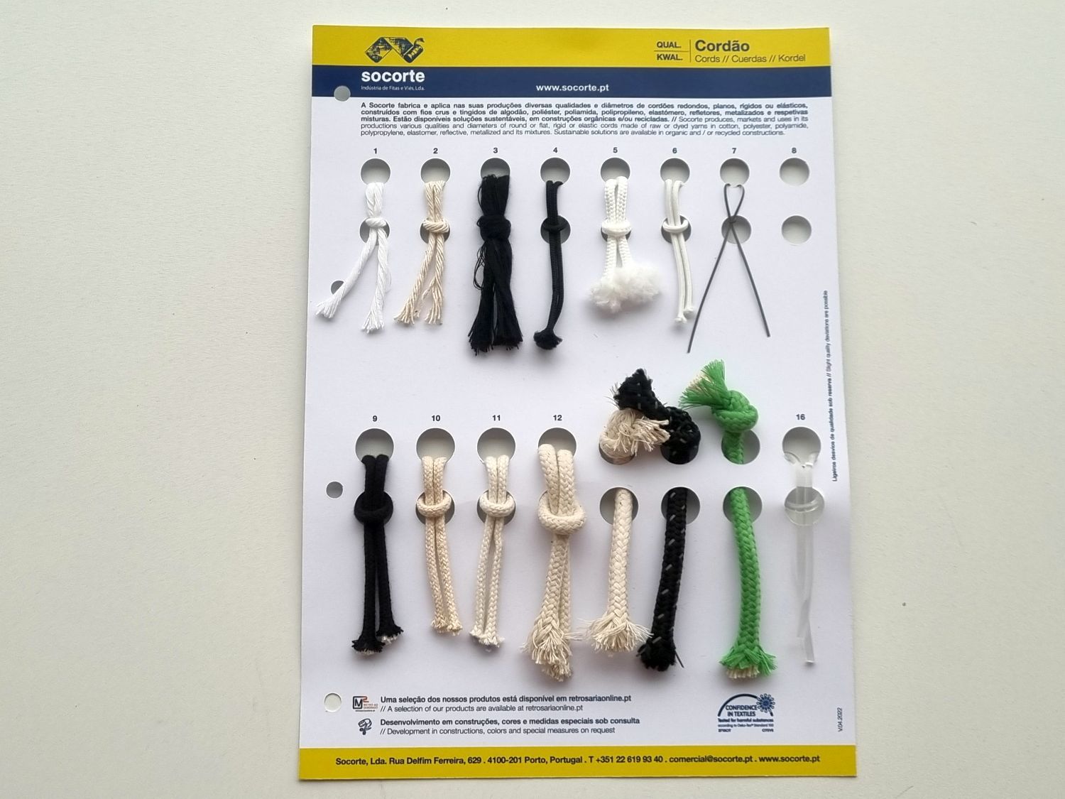 GPAS01 Cartaz Amostras Cordões