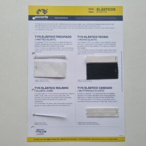 Amostras e Catálogos 12 Amostras Cartaz Elásticos