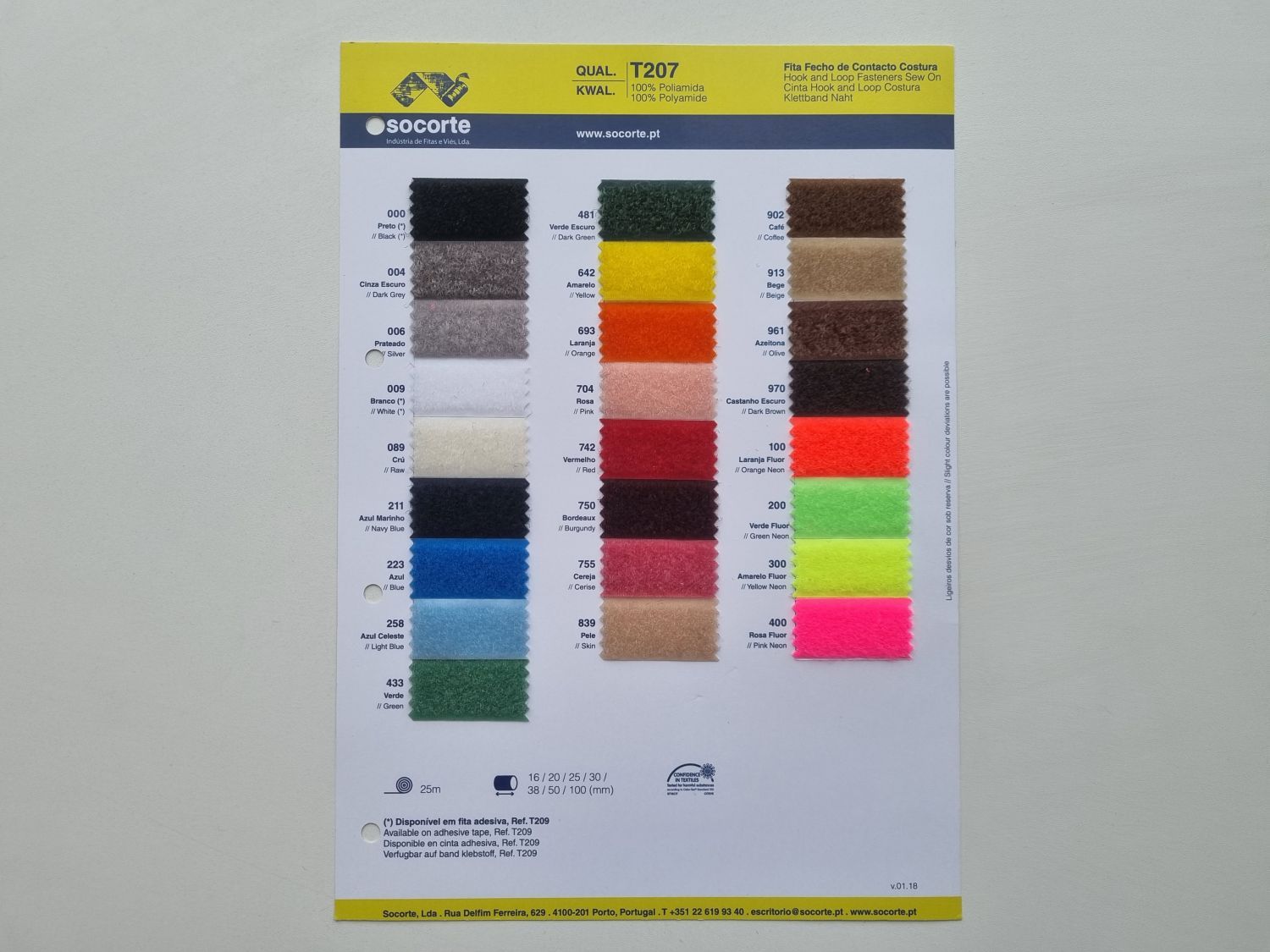 GTP207 Cartaz Cores Velcro